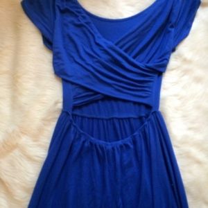 Rolla Coaster Cross Back Maxi Dress, Royal Blue